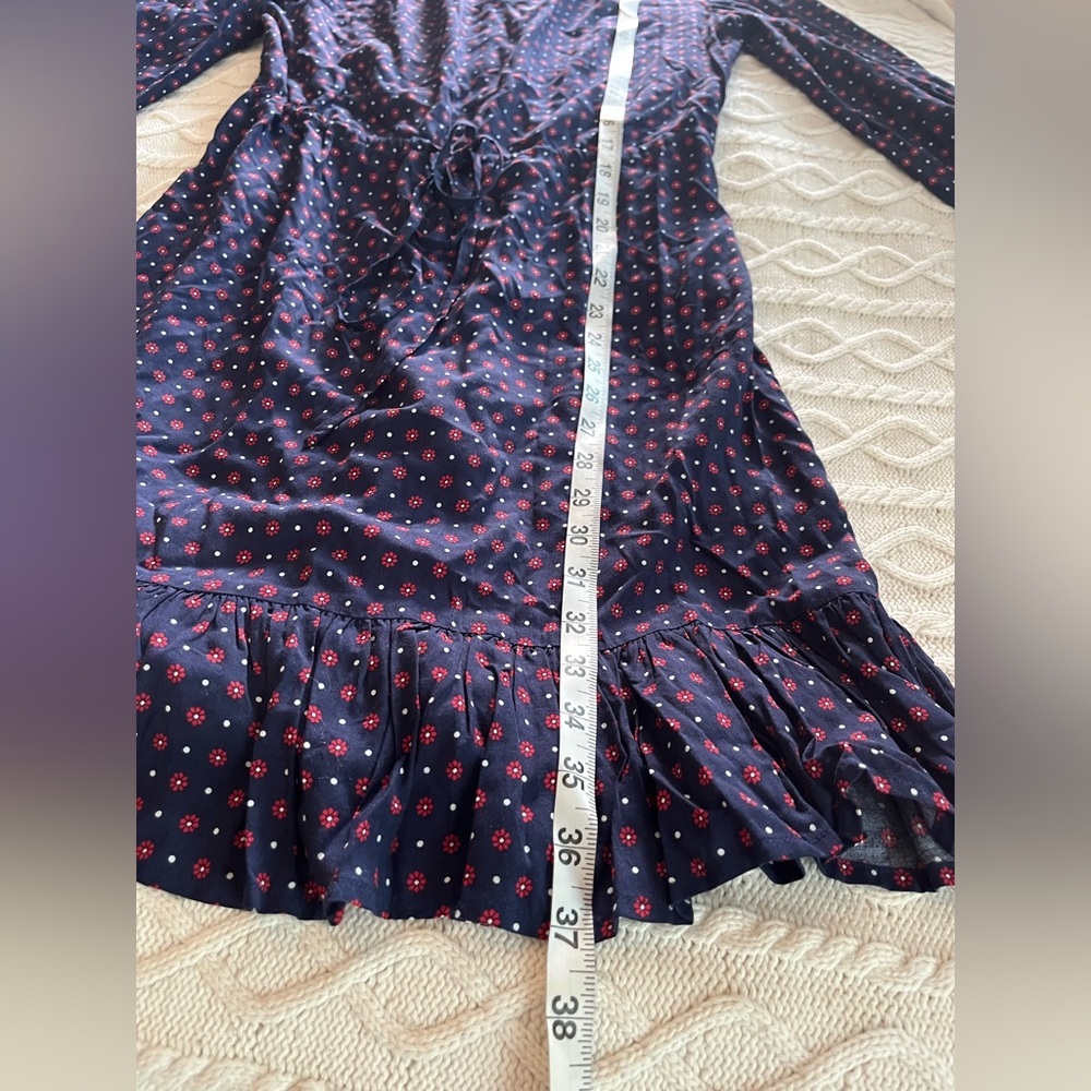 Draper James Navy with Red Flower Polka Dots Dress, Rayon Women’s size Small - Picture 14 of 15